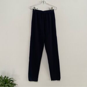 Vintage Amanda Smith Cotton Knit Tapered Pants Size Small Navy Blue